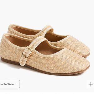 J. Crew Factory Girls Woven Mary Janes